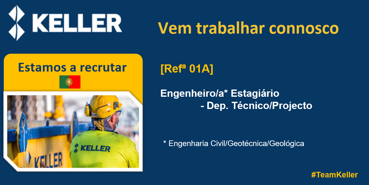 Engenheiro Estagiário – Dep. Técnico/Projecto (Refª 01A)