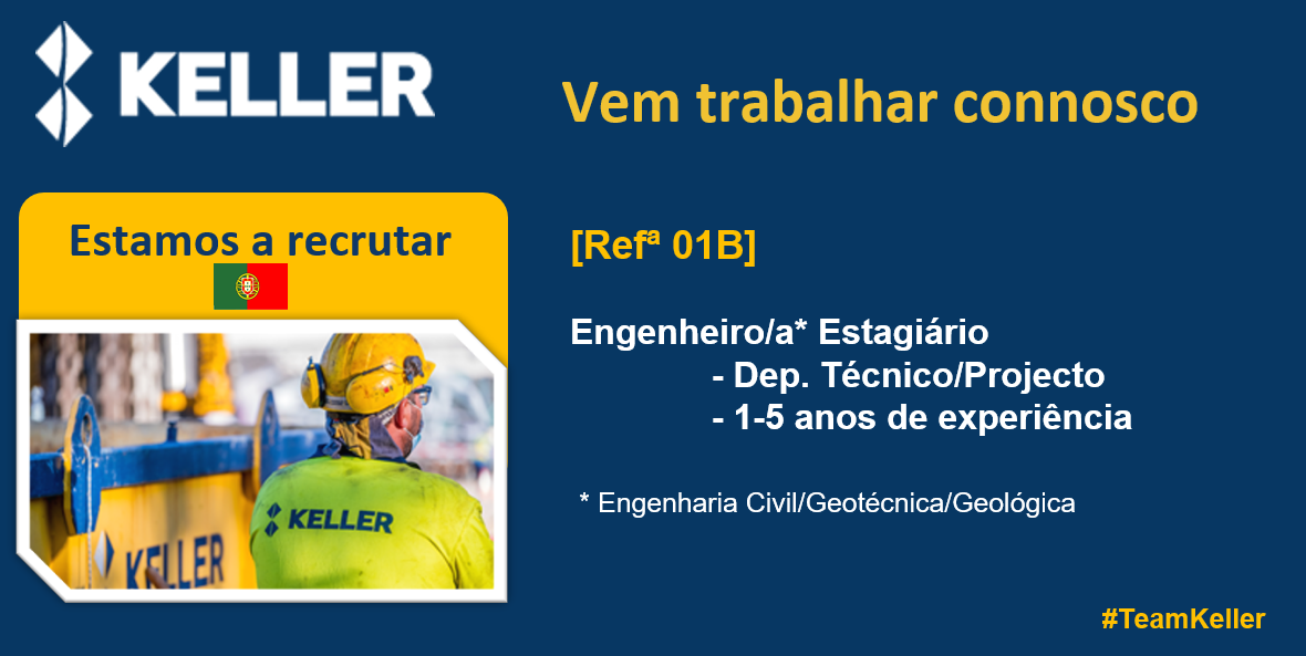 Engenheiro Estagiário – Dep. Técnico/Projecto (Refª 01B)