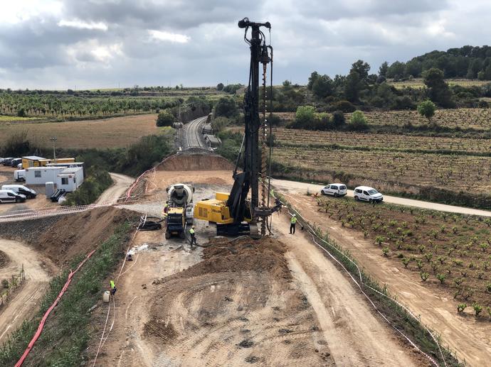 inclusiones rígidas terraplén ADIF