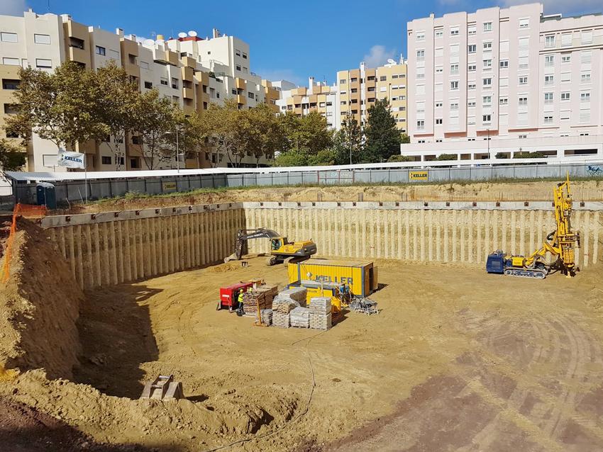 Estacas Moldadas-Ancoragens Provisórias-Contenção-Lisboa-Portugal